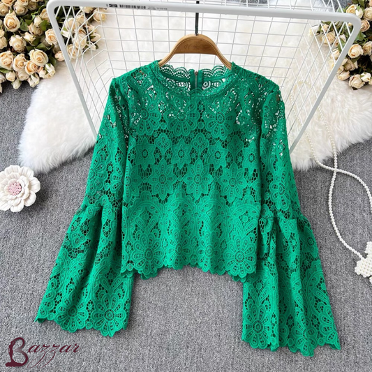 Top - Lace Round Neck
