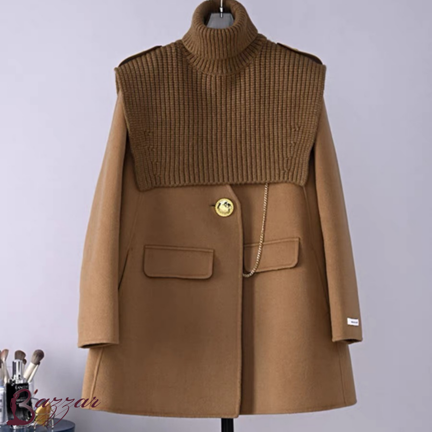 Jacket -  Wool gold button butterfly